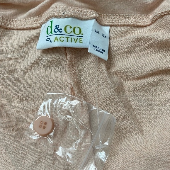 D & Co Women Size 5x Pull Up Knit Cropped Pale Pink French Terry Joggers a391932 - Picture 11 of 11